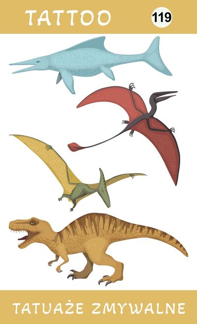 Tatuaże zmywalne Dinozaury