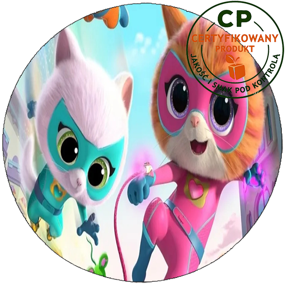 Opłatek na tort - SuperKoty - SuperKitties
