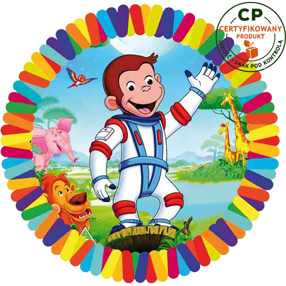 Opłatek na tort Ciekawski George