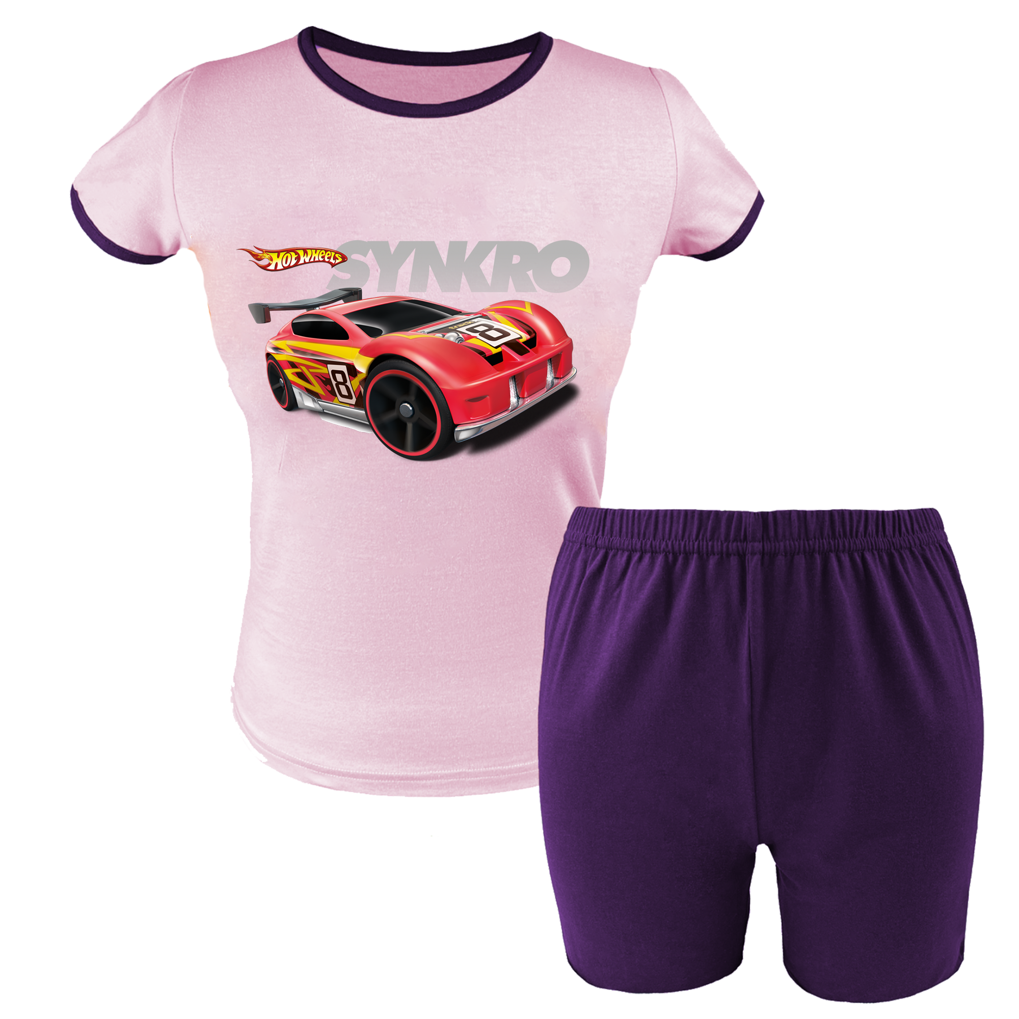 Krótka Piżama dziecięca Hot Wheels