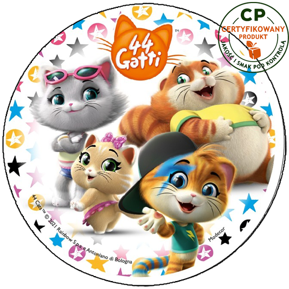 Opłatek na tort Koty