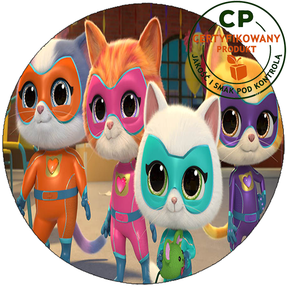 Opłatek na tort - SuperKoty - SuperKitties