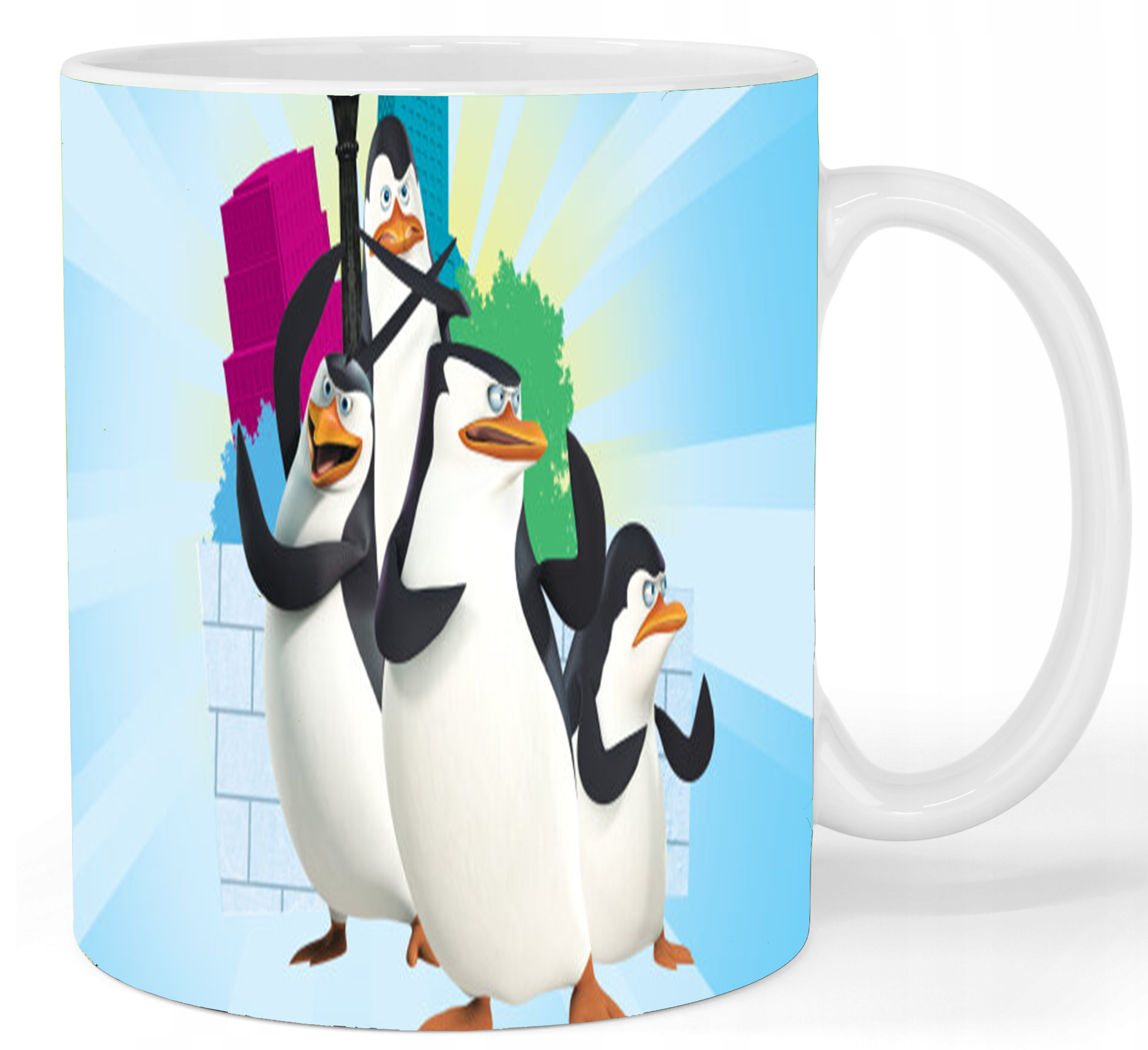 Kubek ceramiczny Pingwiny z Madagaskaru