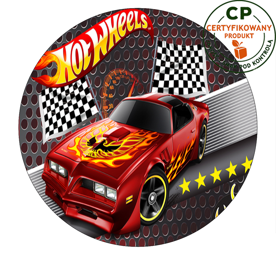 Opłatek na tort Hot Wheels