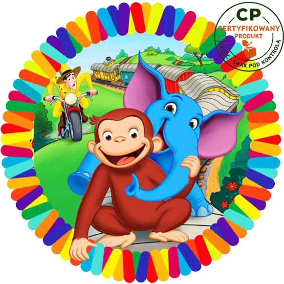 Opłatek na tort Ciekawski George