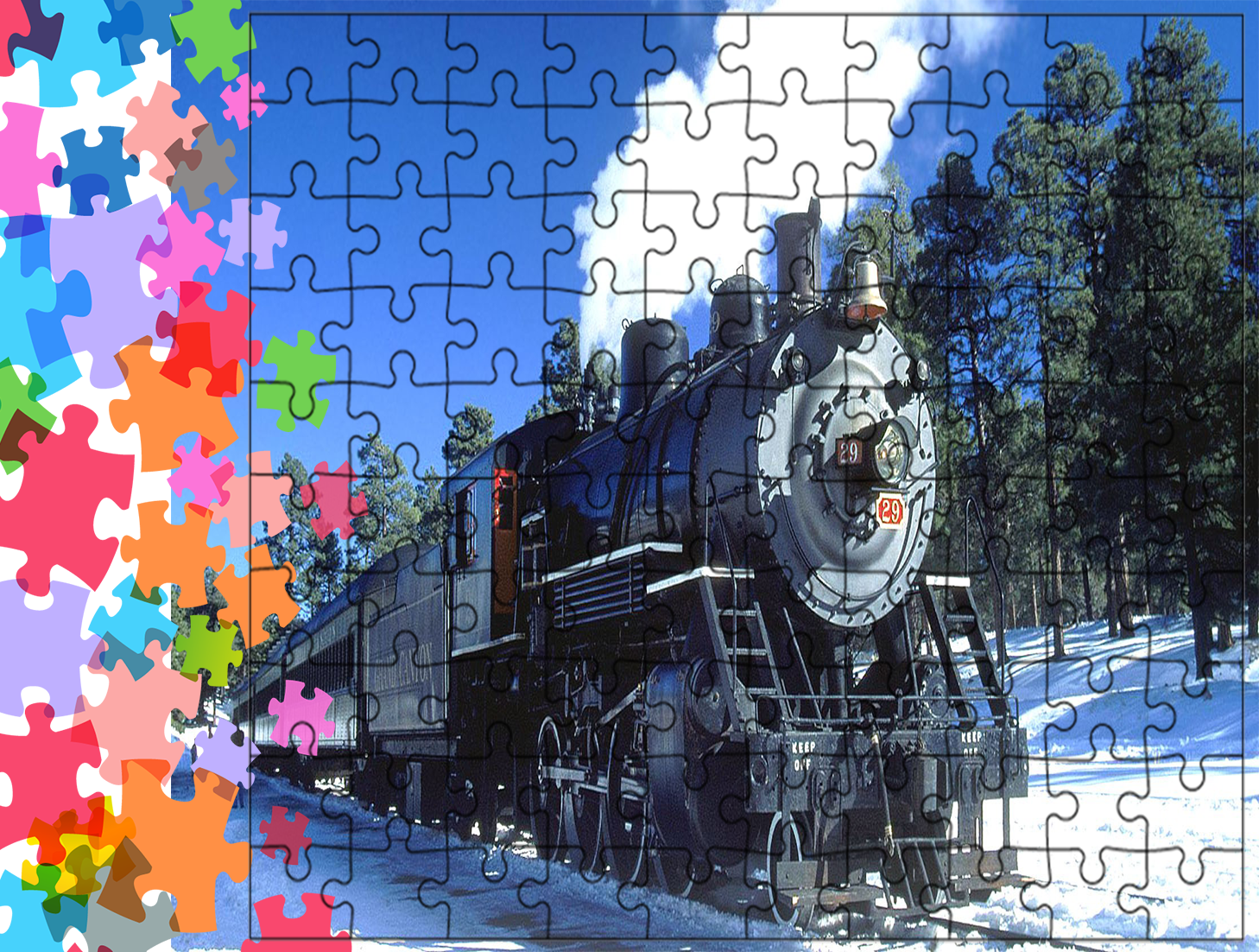 Puzzle tradycyjne Pociągi - Train