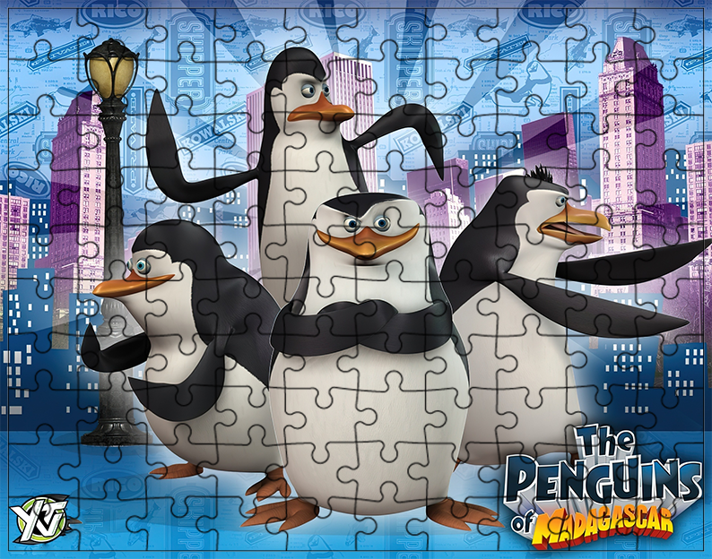 Puzzle Pingwiny z Madagaskaru