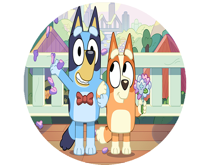 Opłatek na tort Bluey