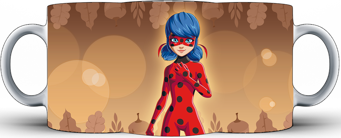 Kubek ceramiczny Biedronka i Czarny Kot - Miraculous