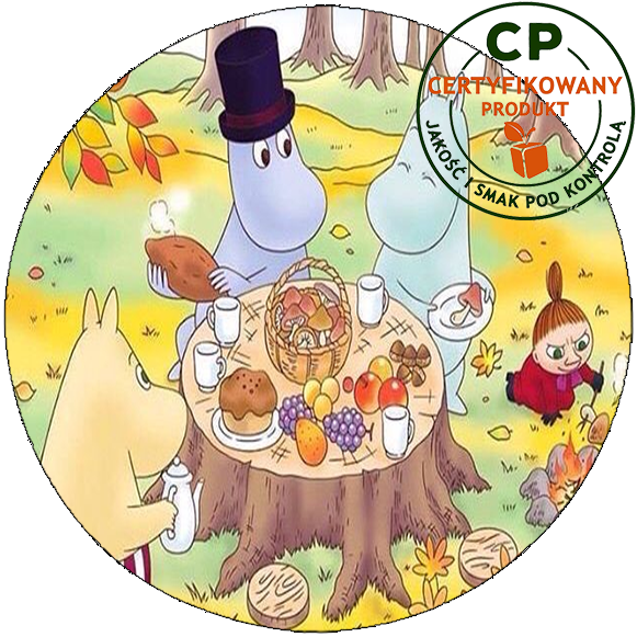 Opłatek waflowy na tort - Muminki