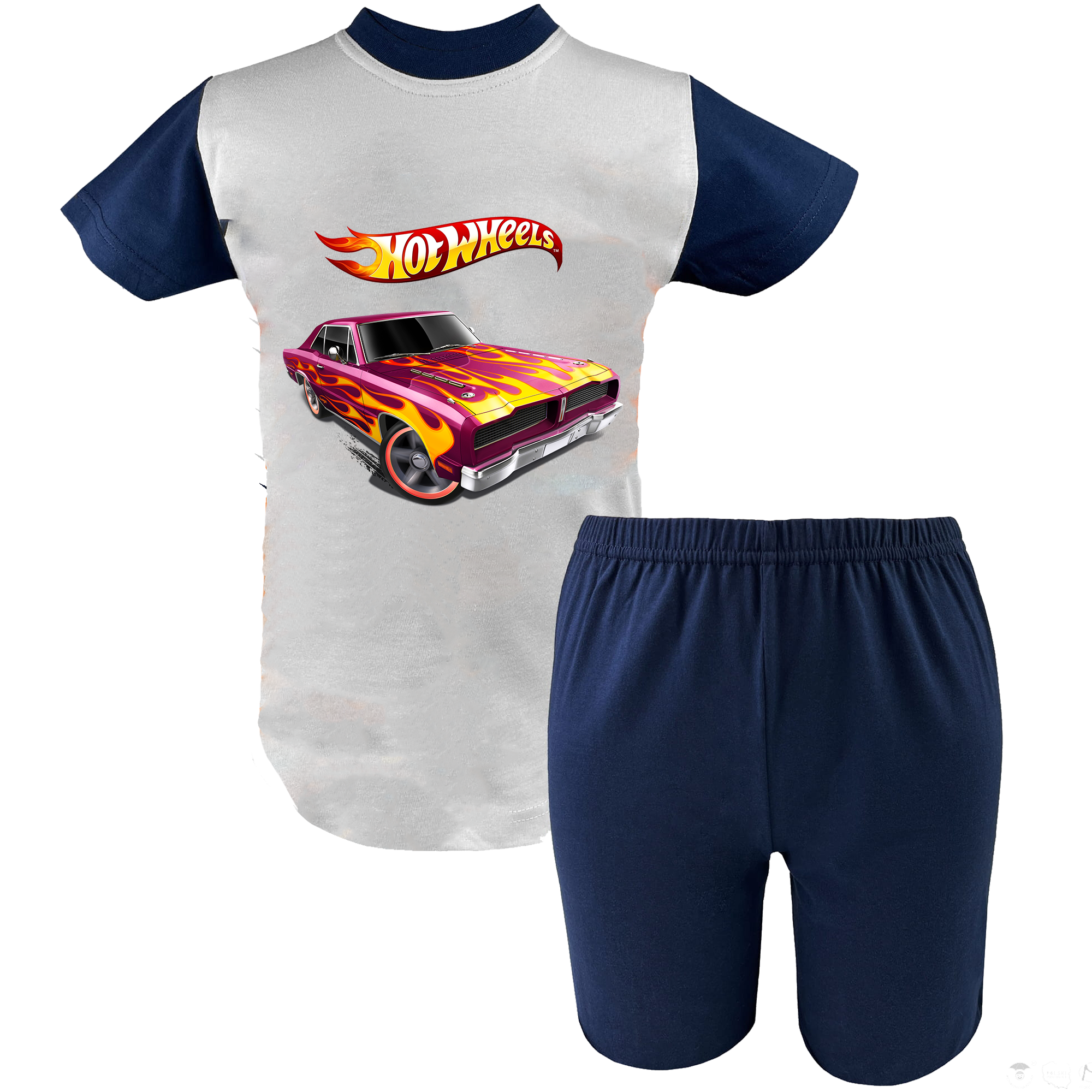 Krótka Piżama dziecięca Hot Wheels
