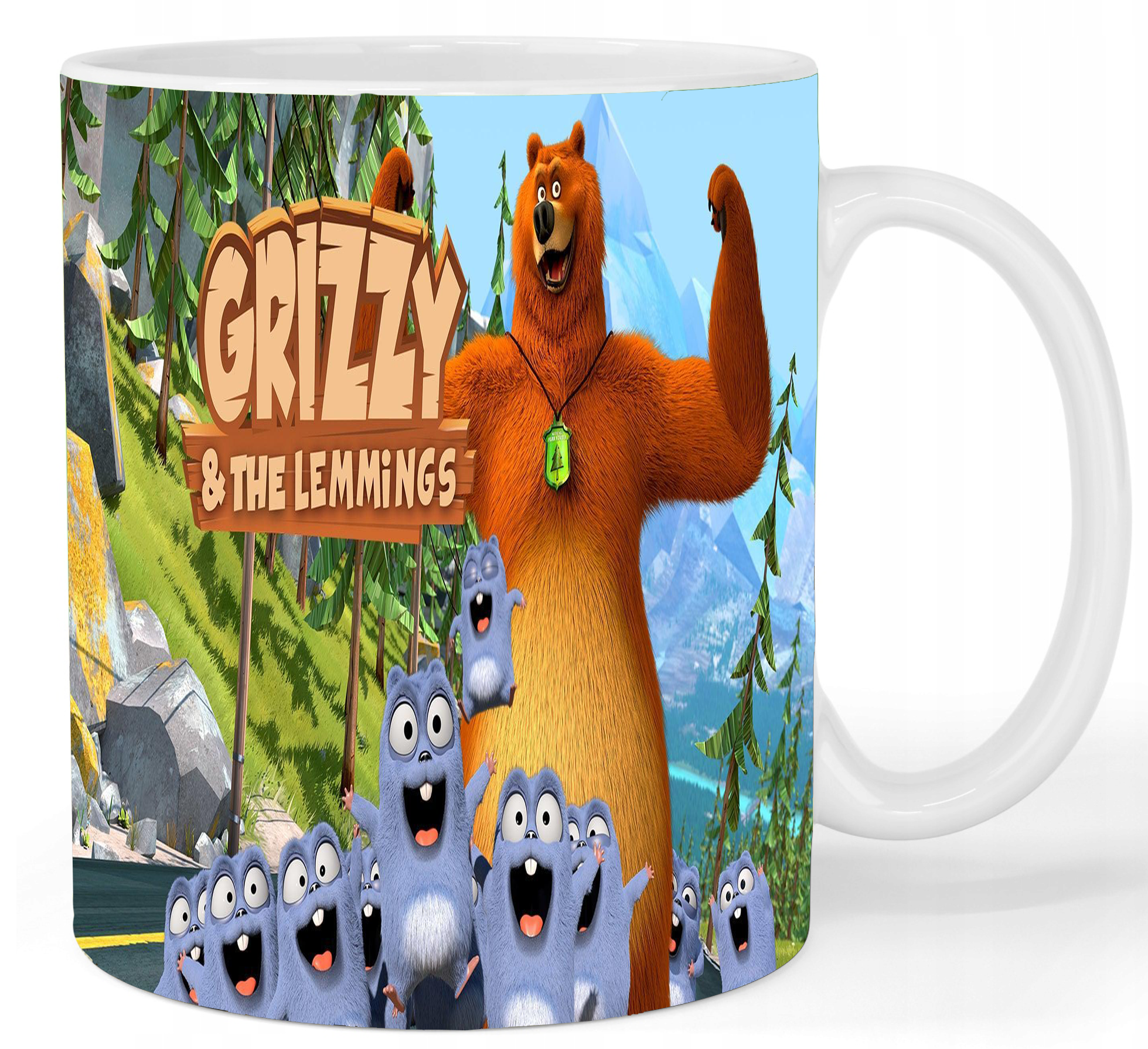 Kubek ceramiczny Grizzy i Lemingi