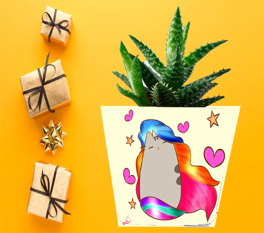 Doniczka do kwiatów/roślin - Pusheen - Kotek