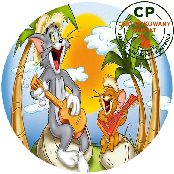Opłatek na tort Tom i Jerry