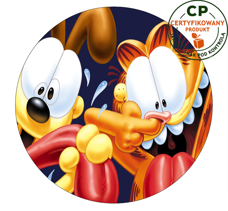 Opłatek na tort Garfield