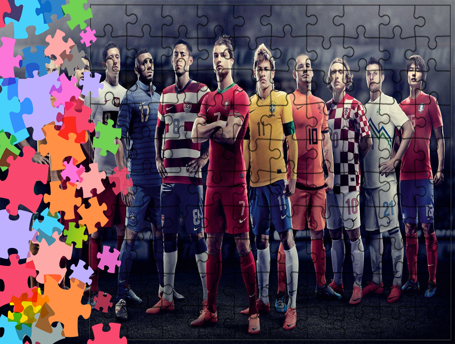 Puzzle tradycyjne - Ronaldo Messi Neymar