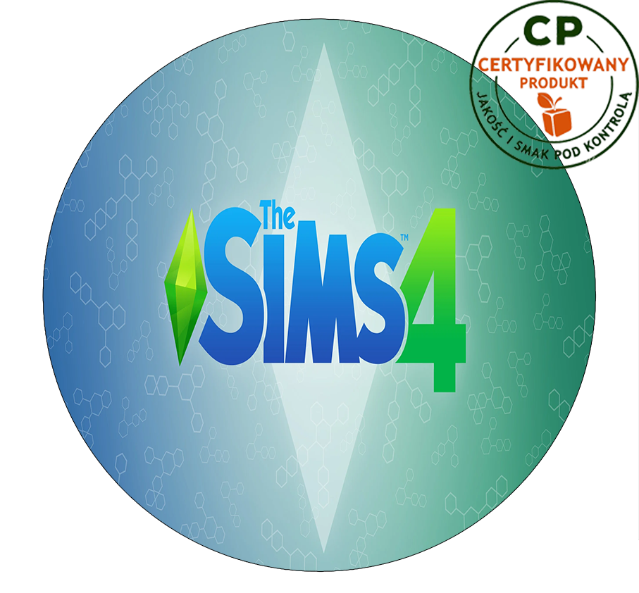 Opłatek na tort Sims