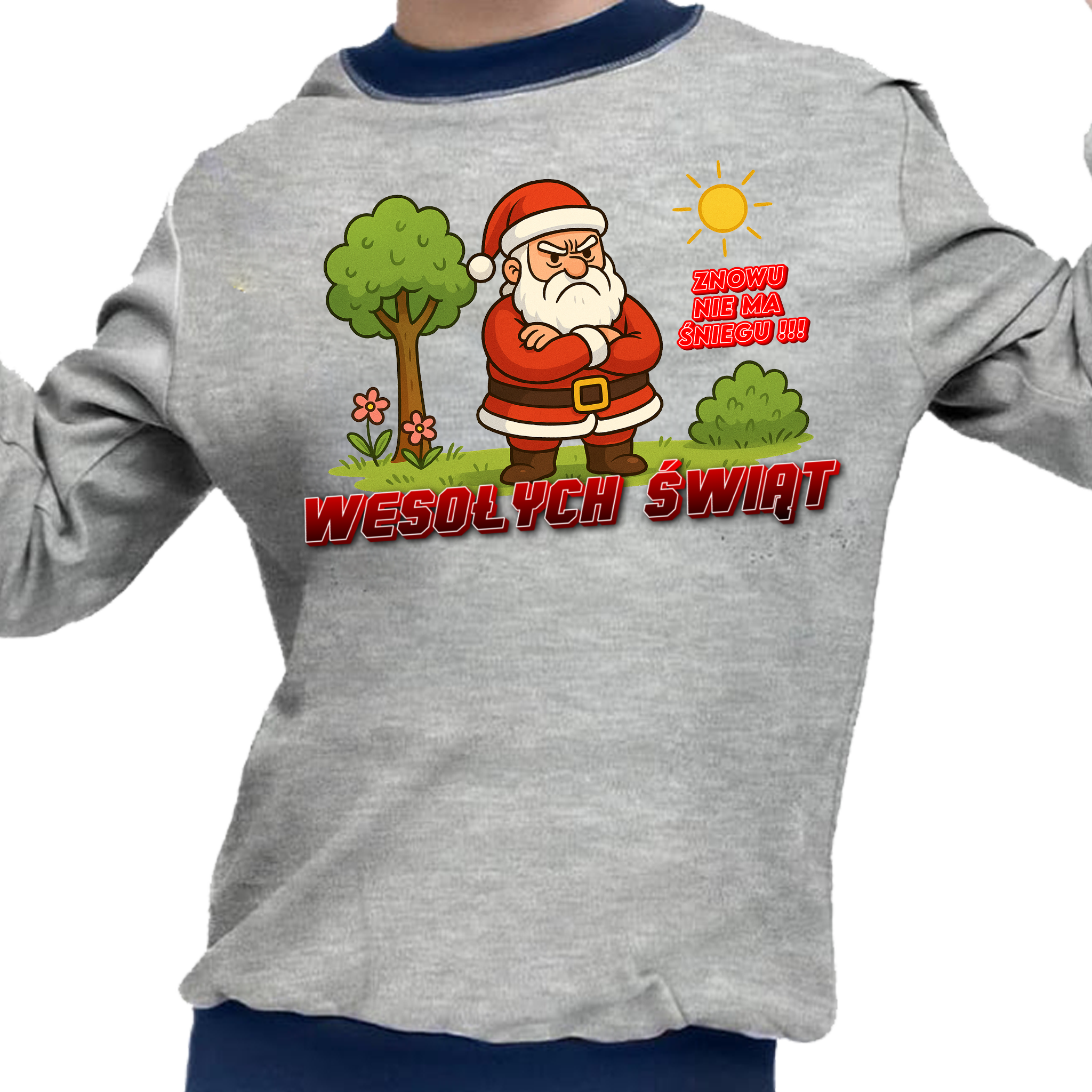 Piżama dziecięca - Zdenerwowany Mikołaj - Święta