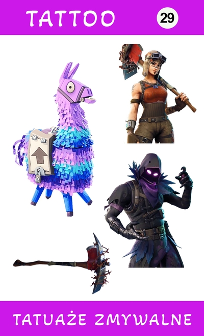 Tatuaże zmywalne Fortnite