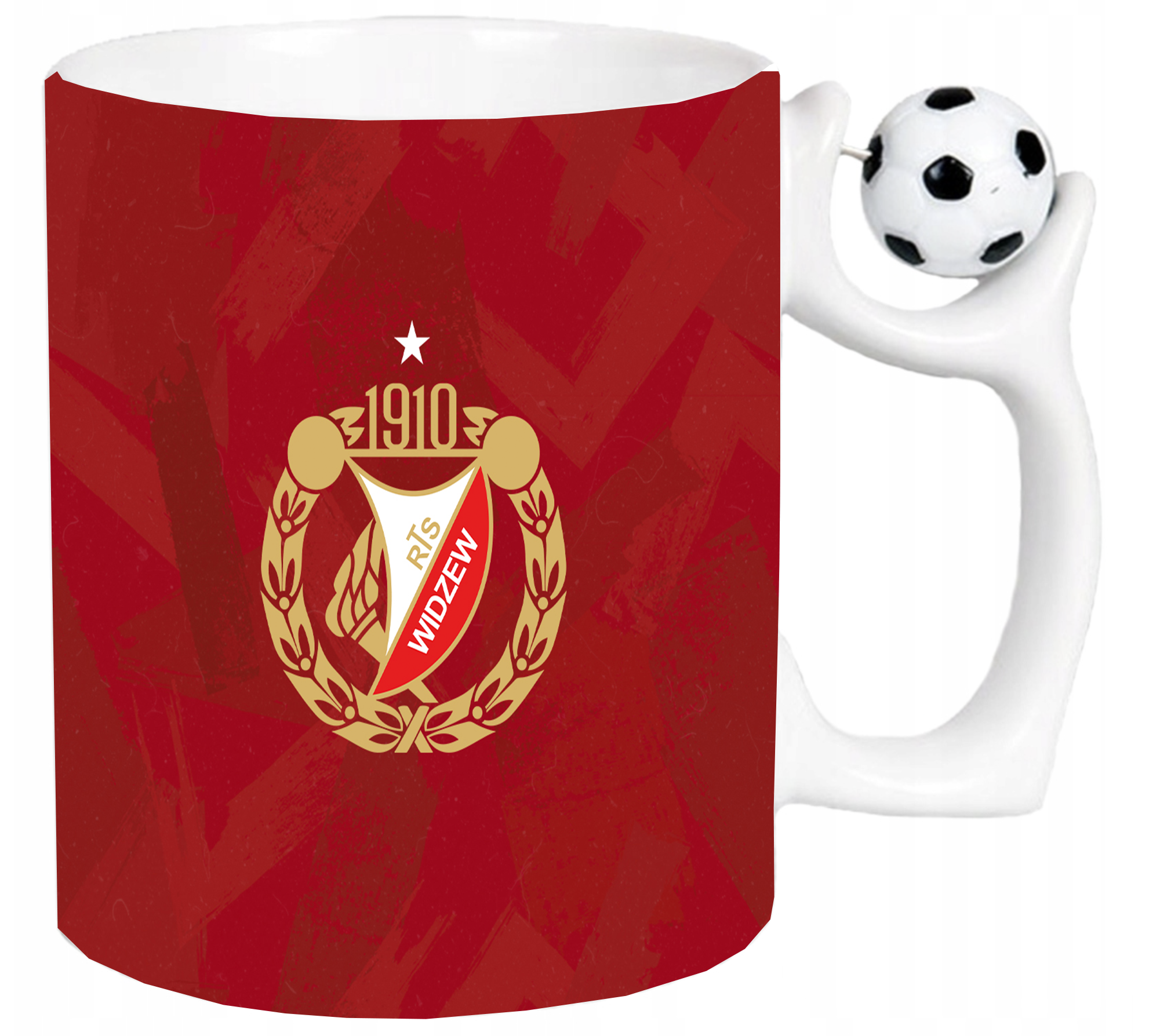Kubek z piłką dla Fana Widzew Łódź