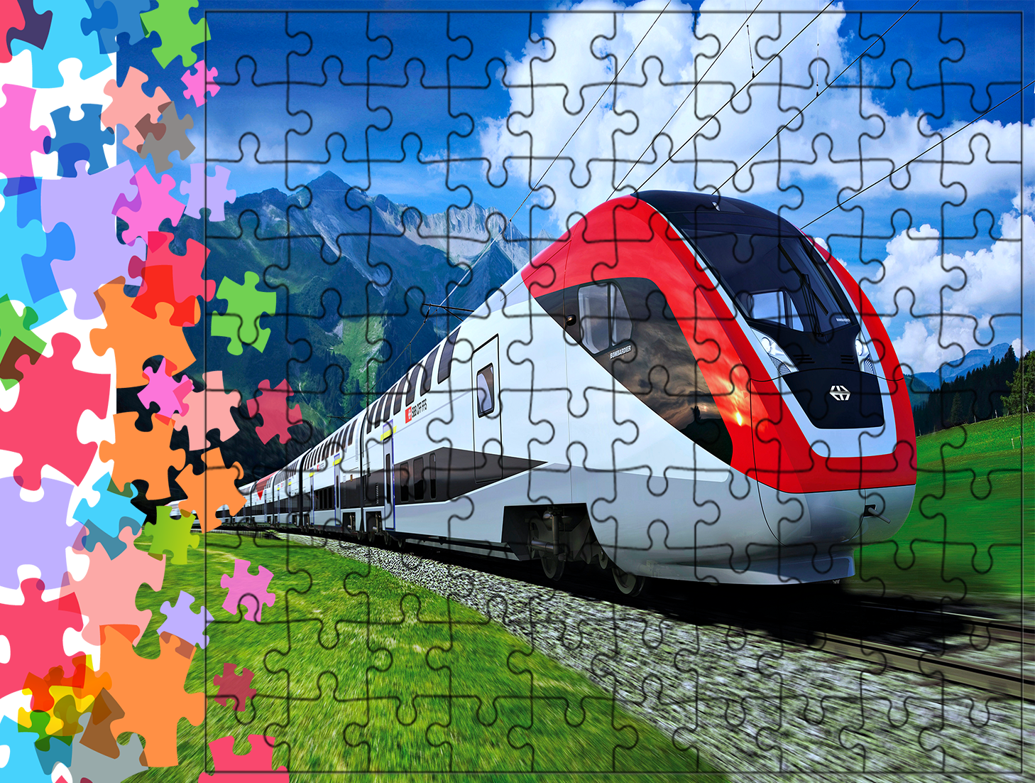 Puzzle tradycyjne Pociągi - Train