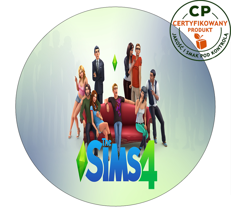 Opłatek na tort Sims