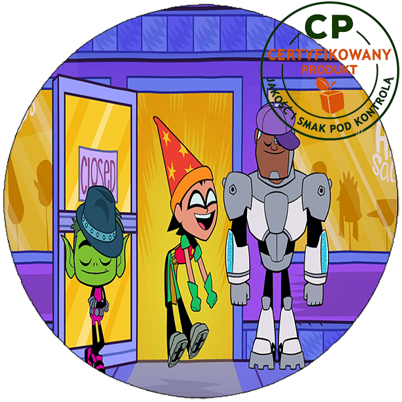 Opłatek na tort Młodzi Tytani