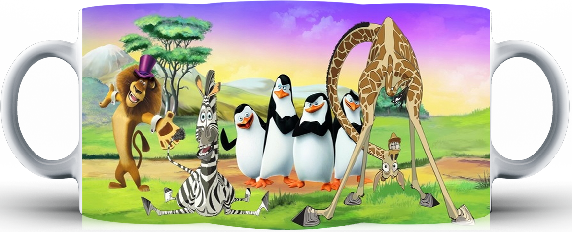 Kubek ceramiczny Pingwiny z Madagaskaru