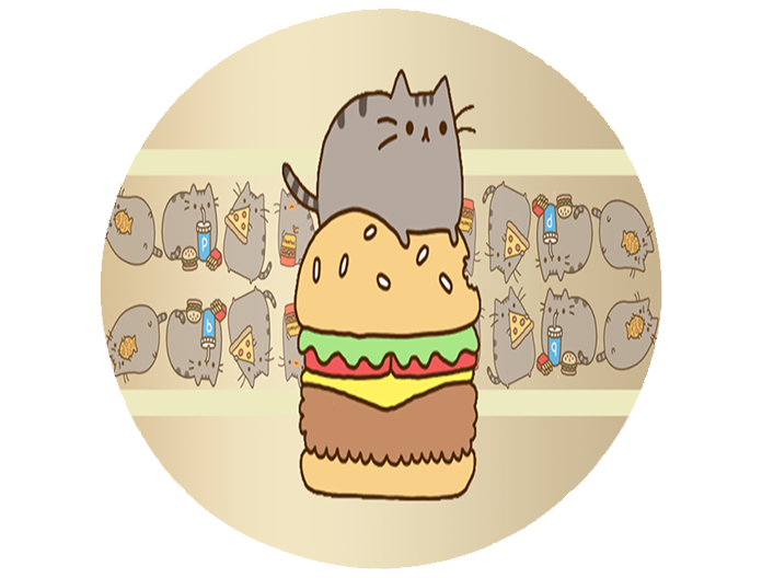 Opłatek na tort Pusheen