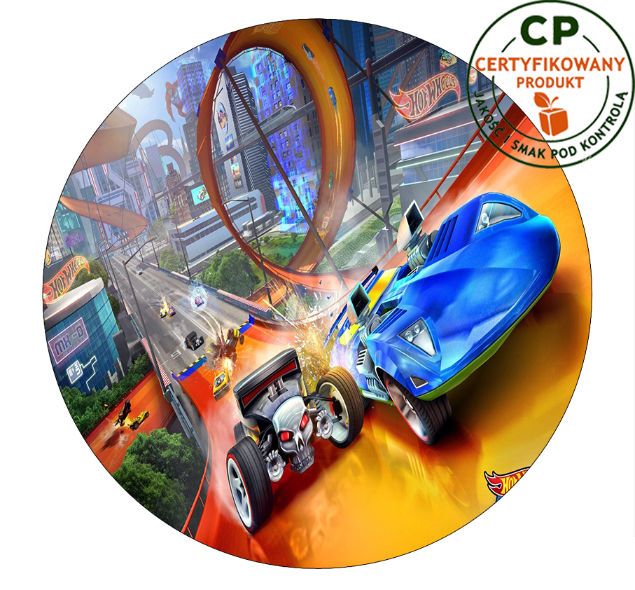 Opłatek na tort Hot Wheels