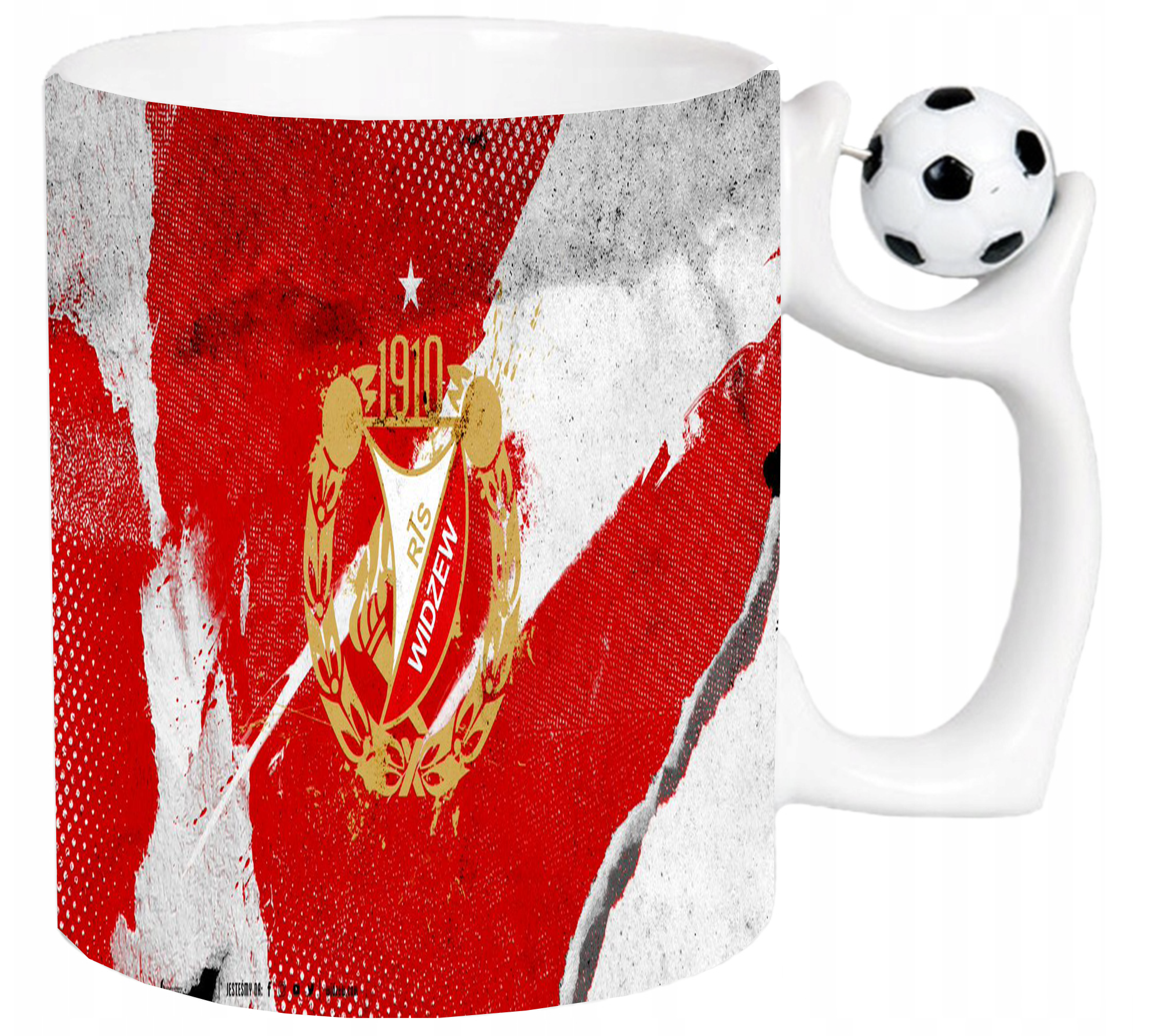 Kubek z piłką dla Fana Widzew Łódź