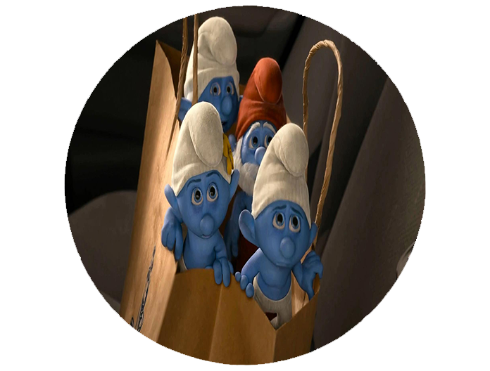 Opłatek na tort Smerfy