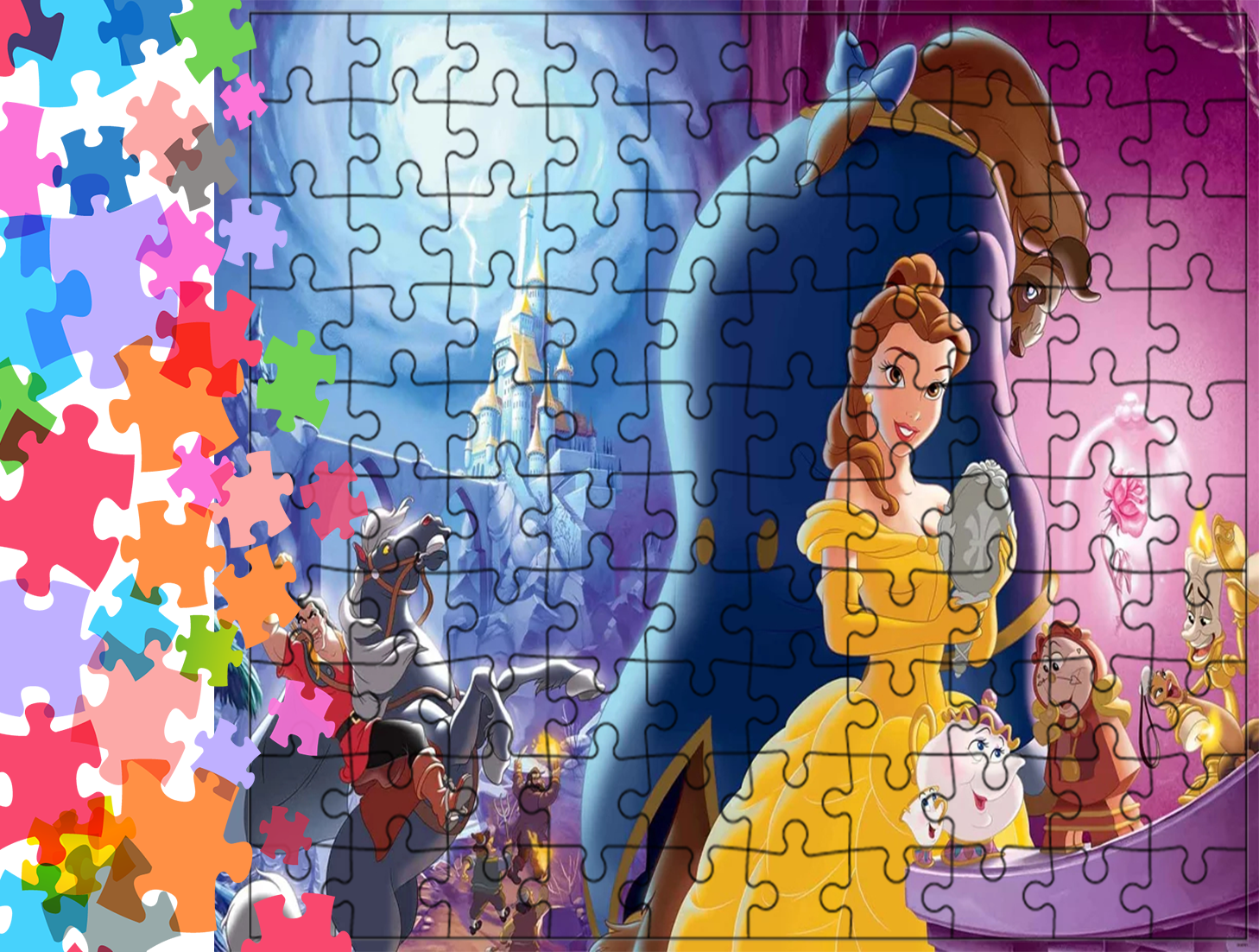 Puzzle tradycyjne - Piękna i Bestia