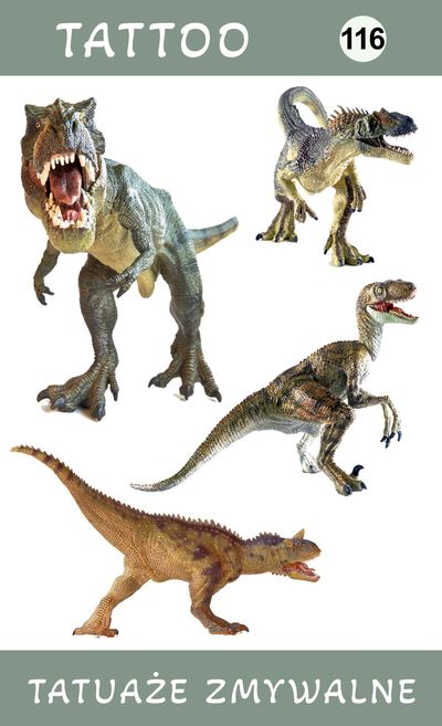 Tatuaże zmywalne Dinozaury