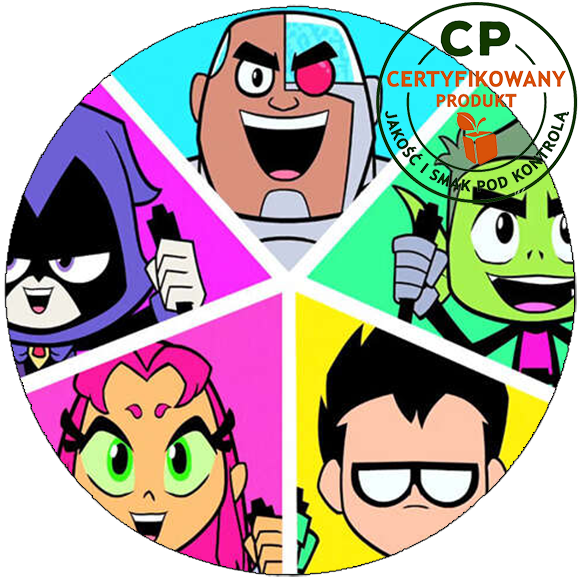 Opłatek na tort Młodzi Tytani