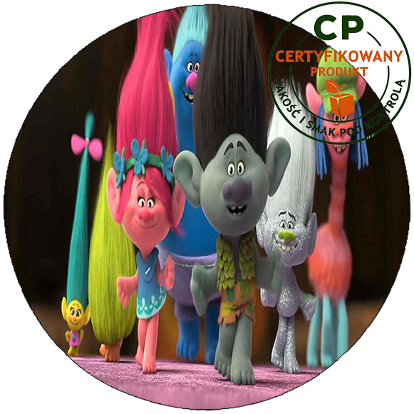 Opłatek na tort Trolls Trolle