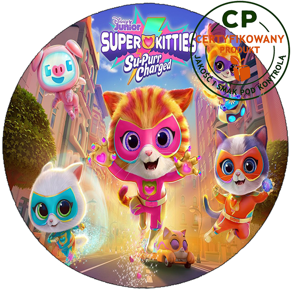 Opłatek na tort - SuperKoty - SuperKitties