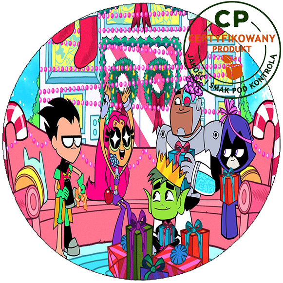 Opłatek na tort Młodzi Tytani