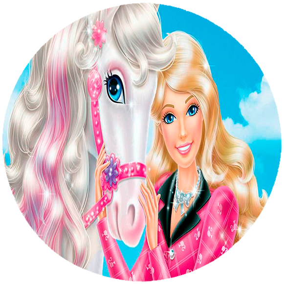 Opłatek na tort Barbie