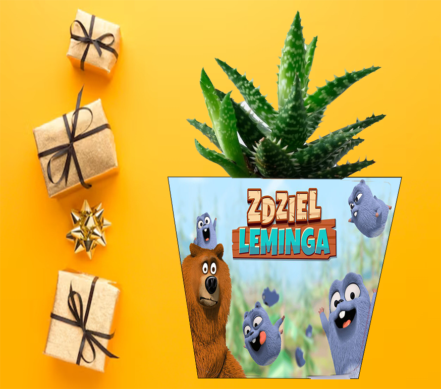 Doniczka do kwiatów/roślin - Grizzy i Lemingi