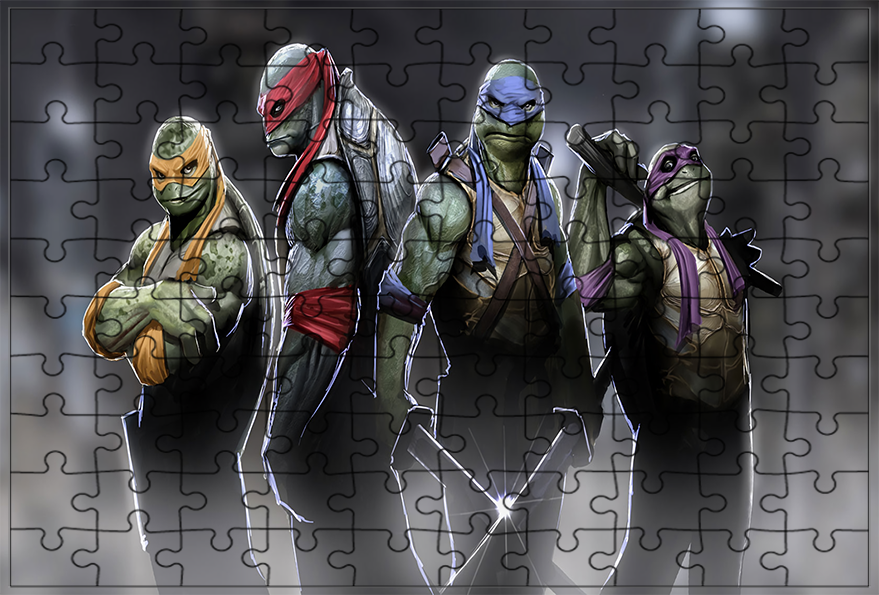 Puzzle Żółwie Ninja