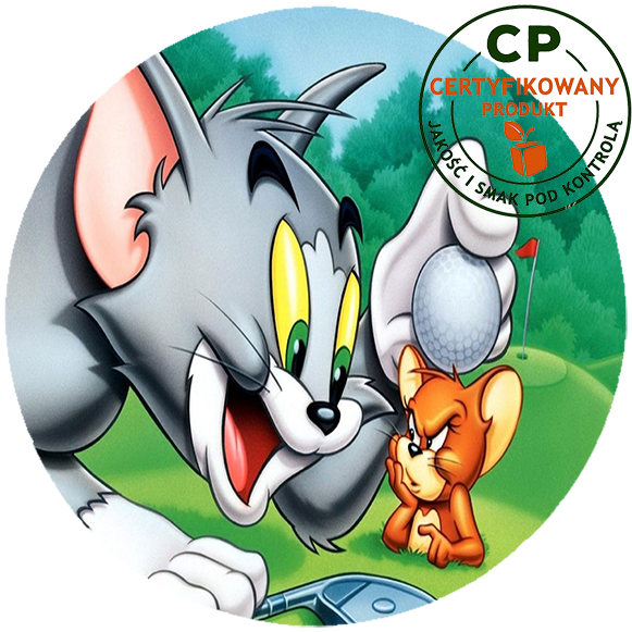 Opłatek na tort Tom i Jerry