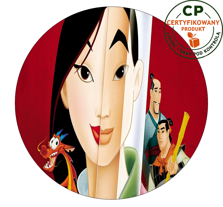 Opłatek na tort Mulan