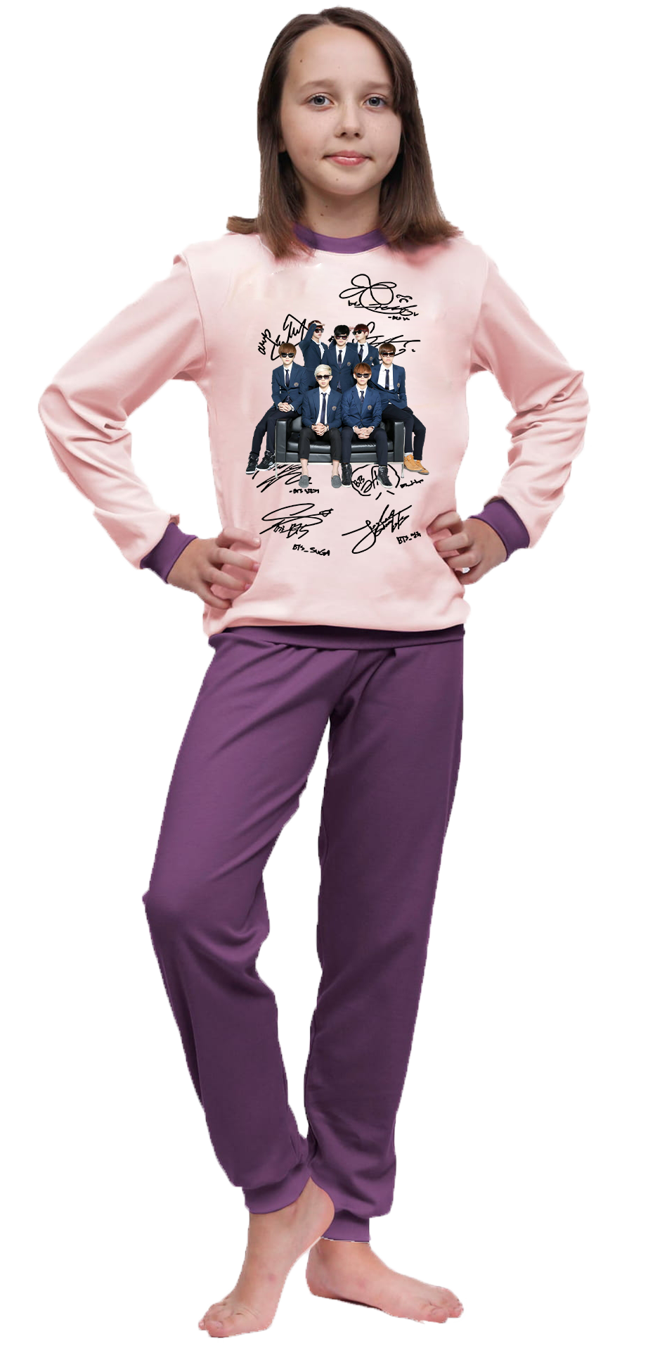 Piżama dziecięca BTS z autografami