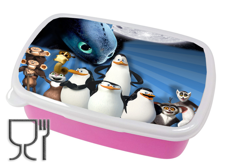 Pojemnik śniadaniowy - Lunchbox - Pingwiny z Madagaskaru