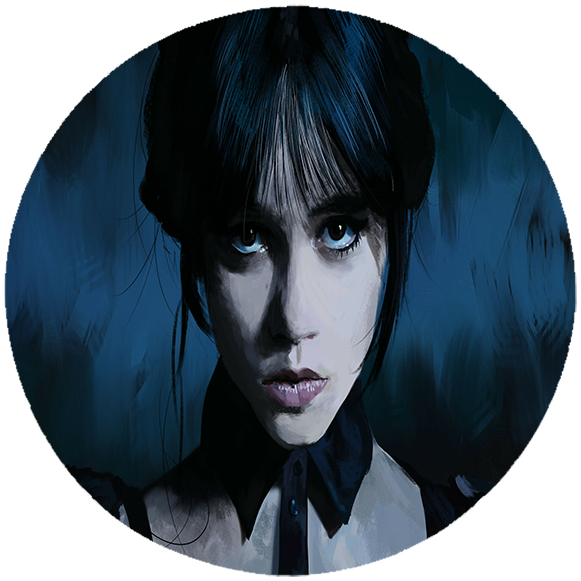 Opłatek na tort Wednesday Addams