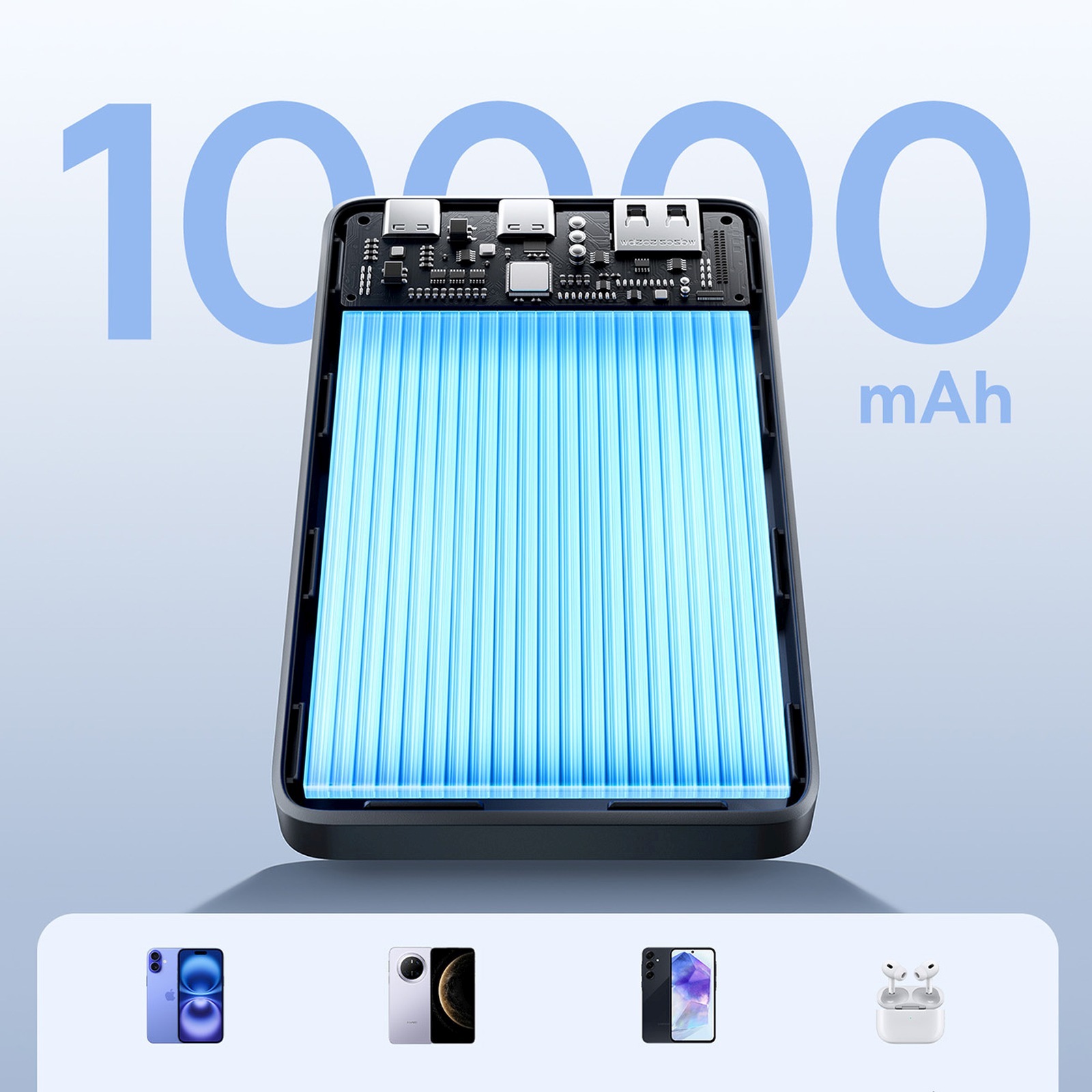 Powerbank 10000mAh 22.5W EnerFill FP21 USB-A USB-C z kablem USB-C - czarny (10)