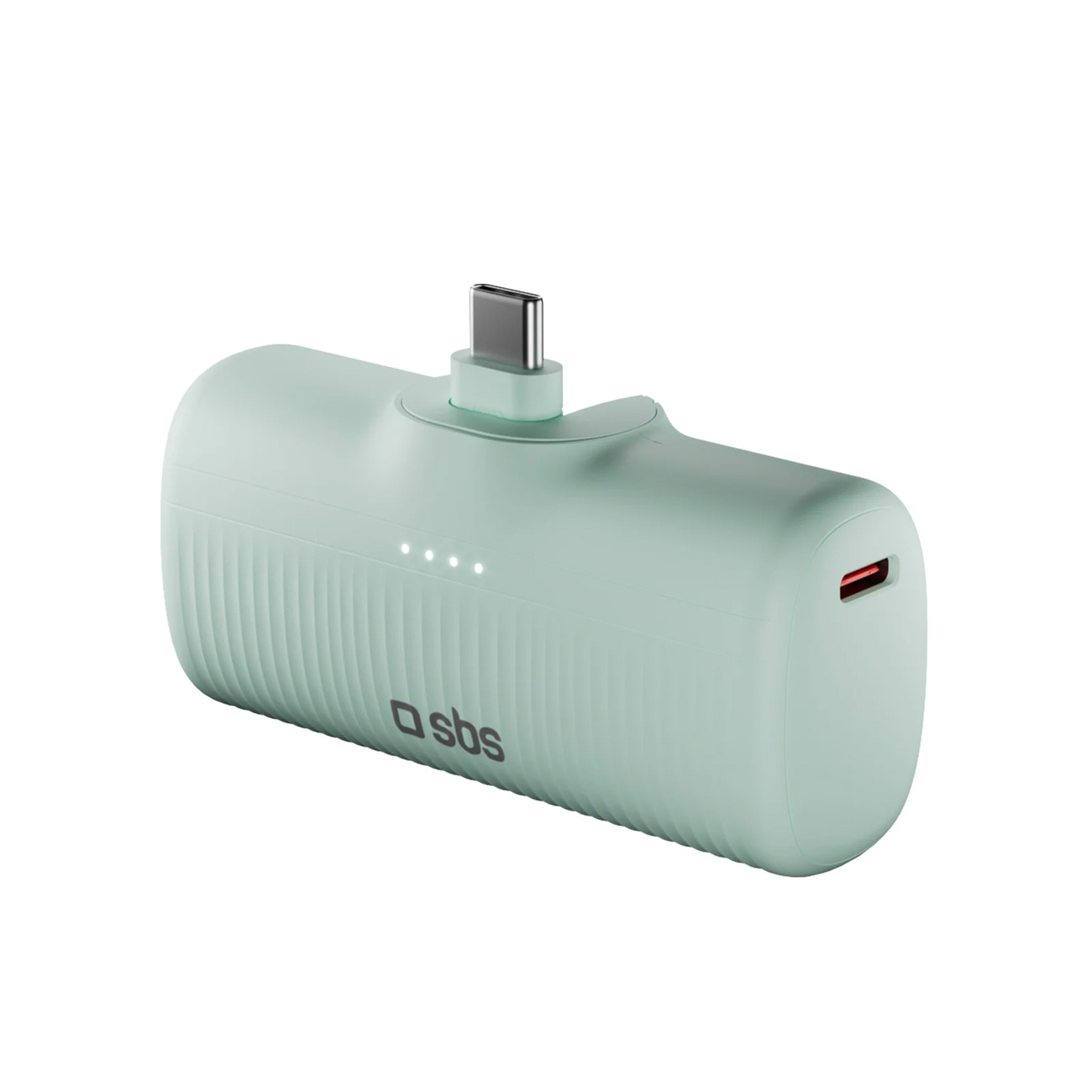 Powerbank EcoPower 5000 mAh 10W z wbudowanym portem USB-C - zielony