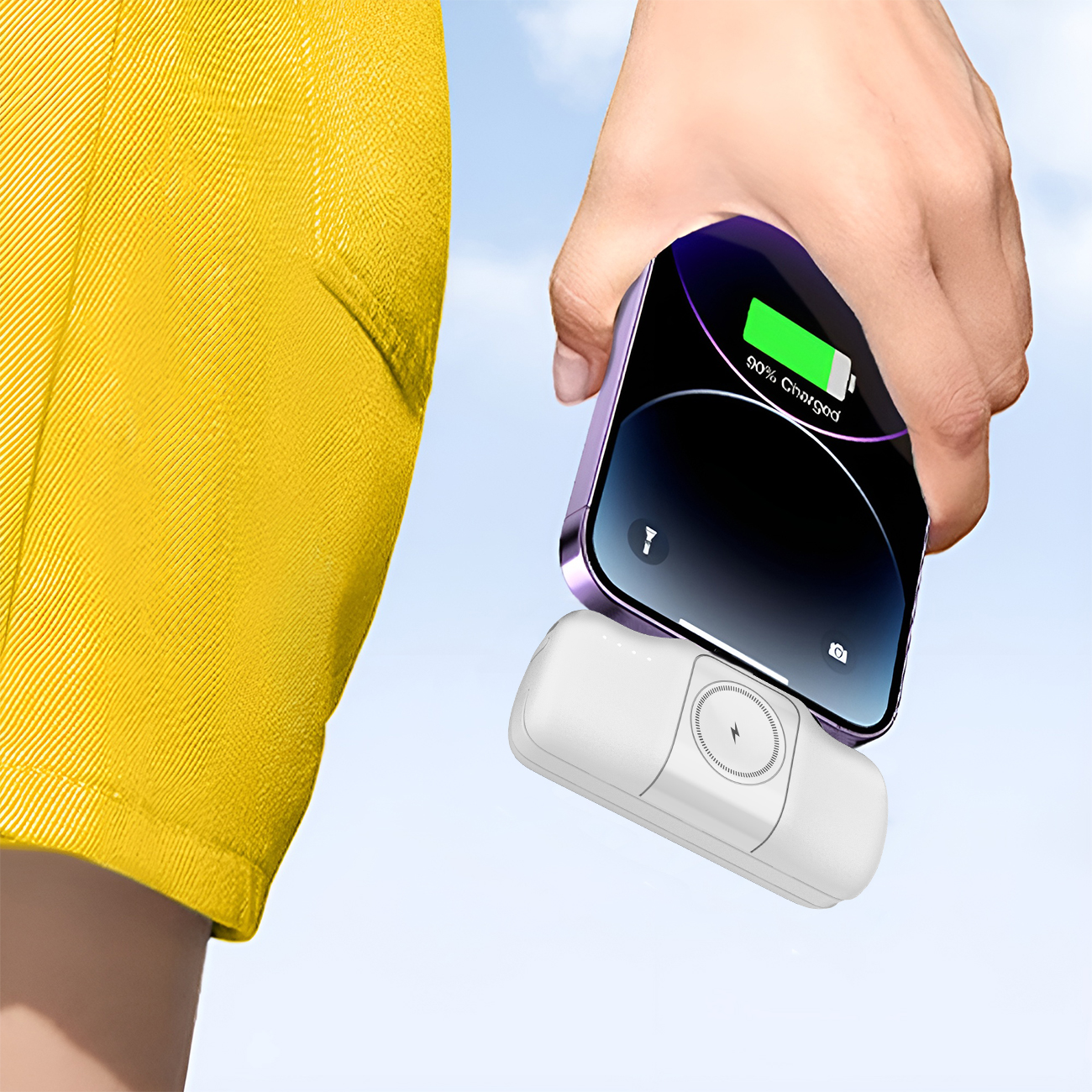 Mini powerbank 5000mAh 15W iPhone Lightning i ładowarką do Apple Watch - biały (8)