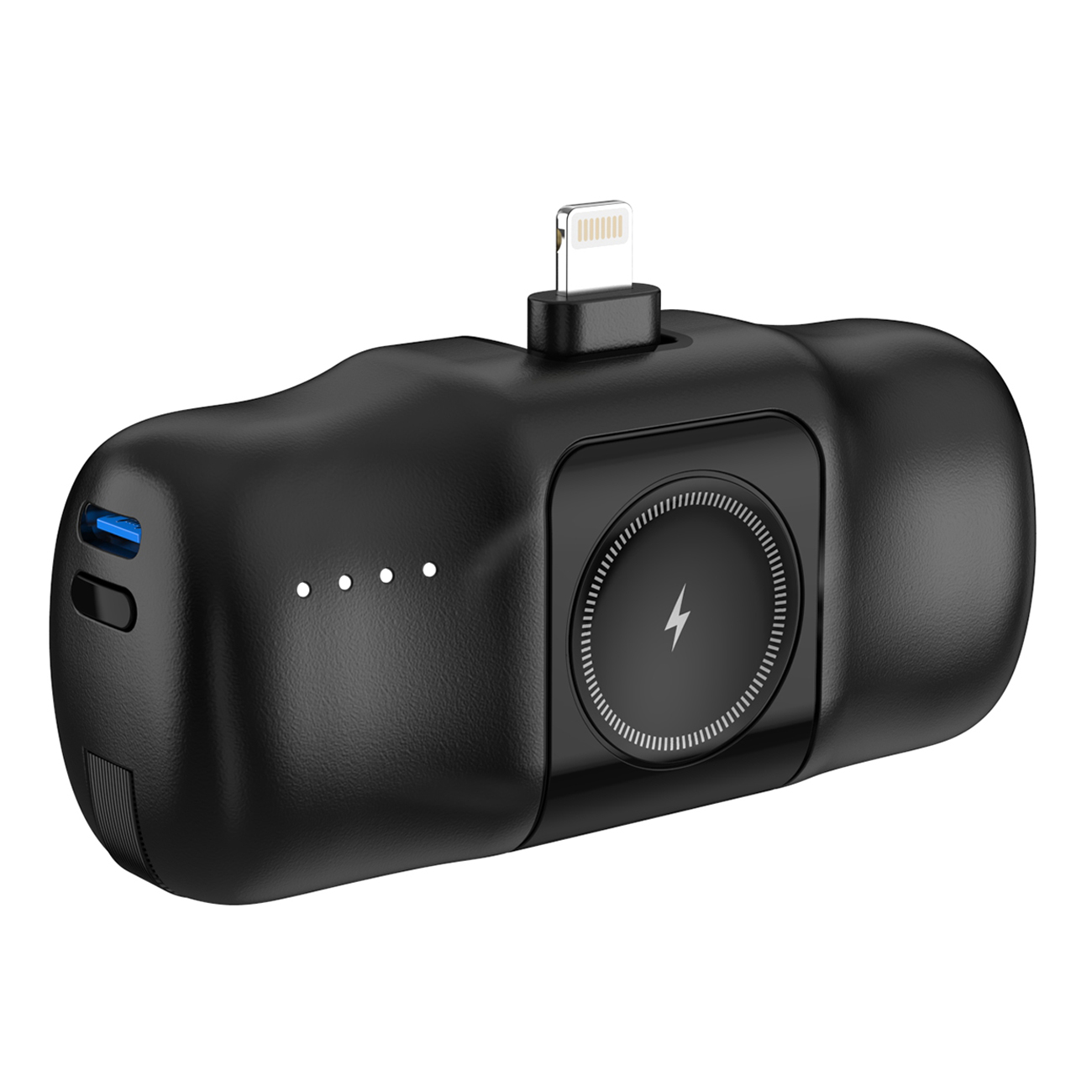 Mini powerbank 5000mAh 15W iPhone Lightning i ładowarką do Apple Watch - czarny (3)